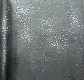 Tafelloper - Kerst - Lengte 500 cm - Breedte 28 cm - Zilver met Sneeuwvlok Motief - Organza stof - Tafeldecoratie