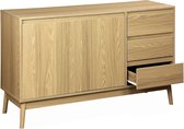 sweeek - Houten dressoir, dune, 2 deuren en 3 lades