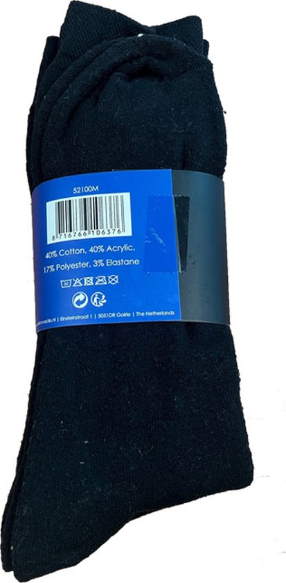 3-Paar-Thermo-Sokken-35/38-Warm-Thermo Control-Wandel Sokken-Ideaal voor  schaatsen-Zwart | bol