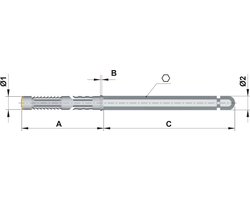 Blinde plankdrager 165 x 14 mm - Italiana Ferramenta - 25 kg draagvermogen - bruin - inclusief plug