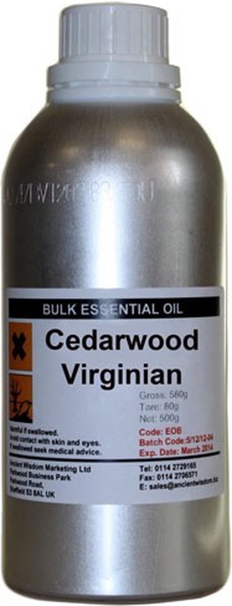 Goedkoopste Etherische Olie Cederhout 500ml - 100 Essentiële Cederhout Olie - Etherische Oliën in Bulk - Aromatherapie - Diffuser Olie