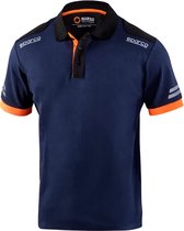 Sparco TECH Polo Marineblauw/Oranje Polo maat S
