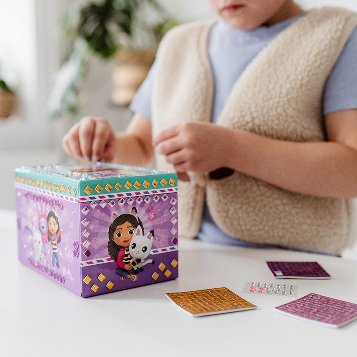 Gabby’s Poppenhuis Totum sieradendoosje speelgoed meisjes mozaïek beauty doosje versieren - Gabby’s Dollhouse cadeau knutselen — afbeelding 8