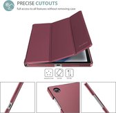 Phreeze Tri Fold Hoes - Geschikt voor Samsung Galaxy Tab A8 (2021/2022) Tabletcase - Ingebouwde Standaard - Pen Opbergvak - Wijnrood