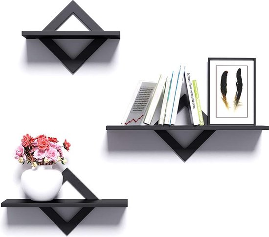 en.casa] Wandplank Gildeskål hangplank set van 3