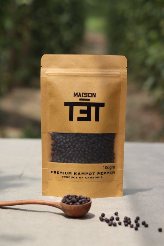 Maison TêT Kampot peper zwart - handgeplukt voor elk gerecht - 100g