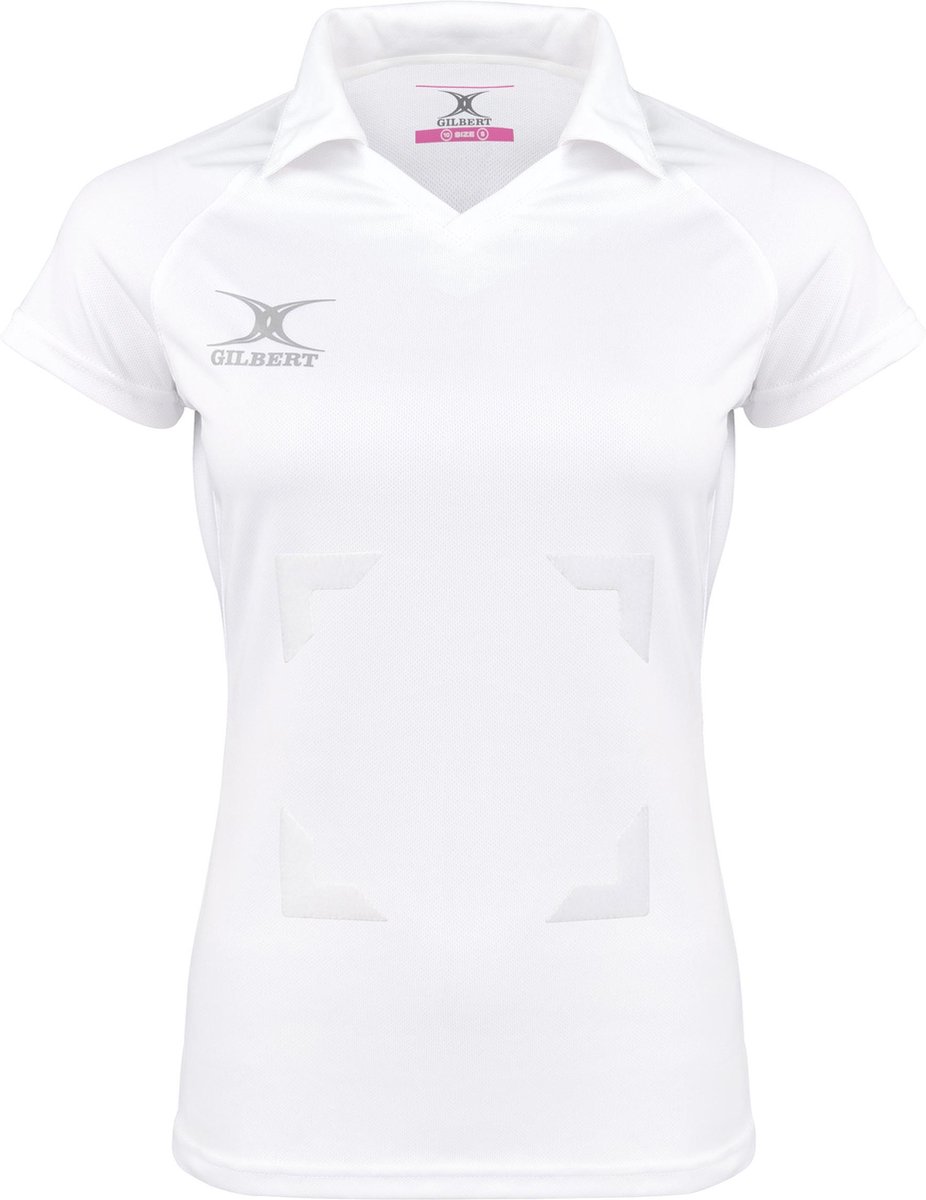 Gilbert Netball Eclipse Hook and Loop Shirt Wmn - W 14 - Wit