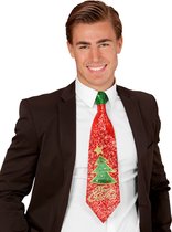 WIDMANN - Vrolijk Kerstfeest stropdas met glitters