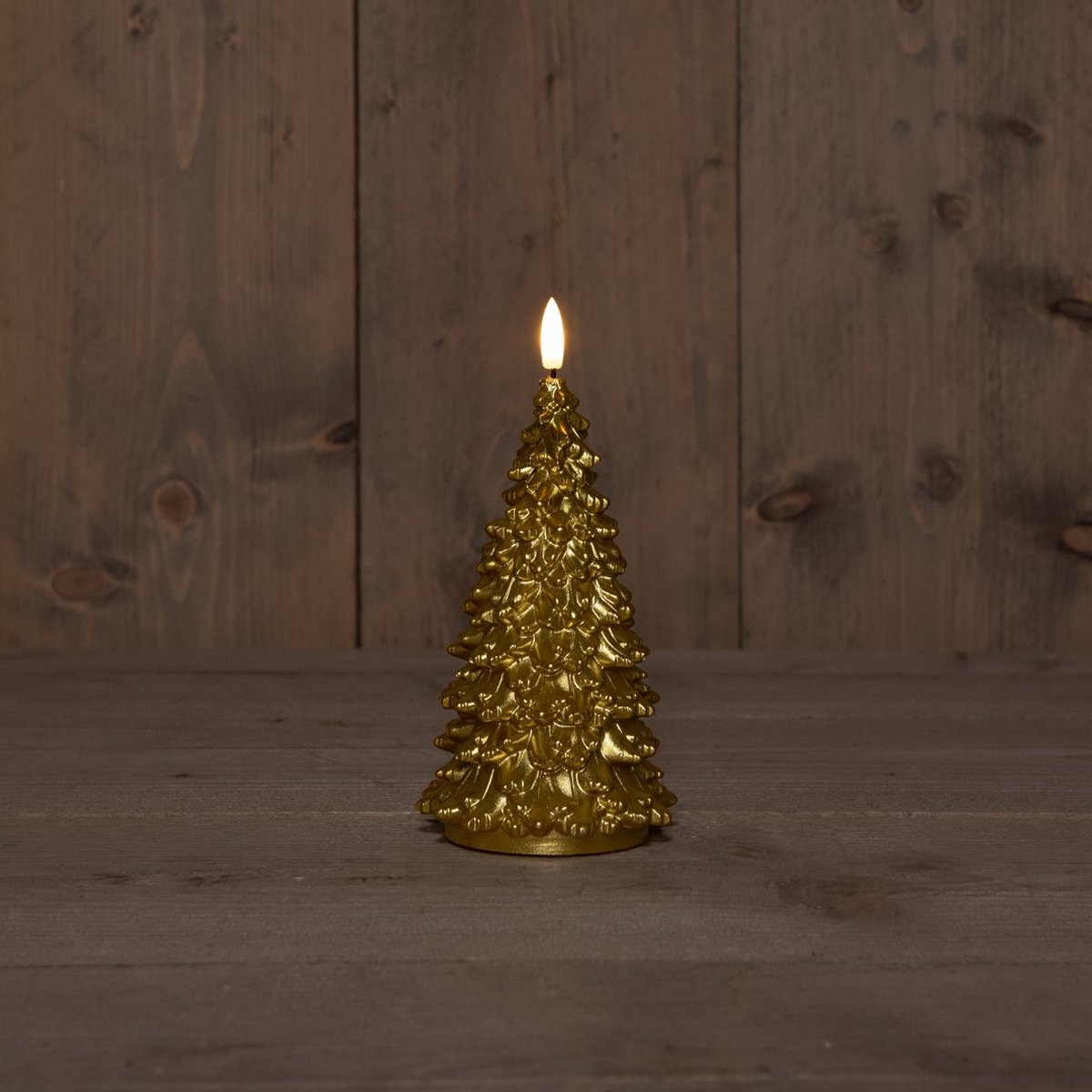 Anna's Collection - LED-kaars 'Kerstboom' - Goud