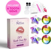 SelfGem® DIY Tooth Gem Kit | AB Star/AB Rainbow | Incl. 6 Tooth Gems | Gebruiksvriendelijk | Hoogwaardig Swarovski | Tand Diamantje Kit | Tand Kristal | Tooth Gems Diamanten