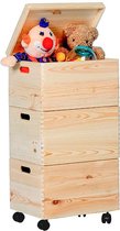 Compactor dubbel kledingrek met wieltjes - grijs