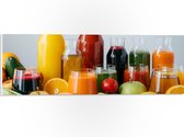 PVC Schuimplaat - Eten - Fruit - Glazen - Flessen - Kleuren - 60x20 cm Foto op PVC Schuimplaat (Met Ophangsysteem)