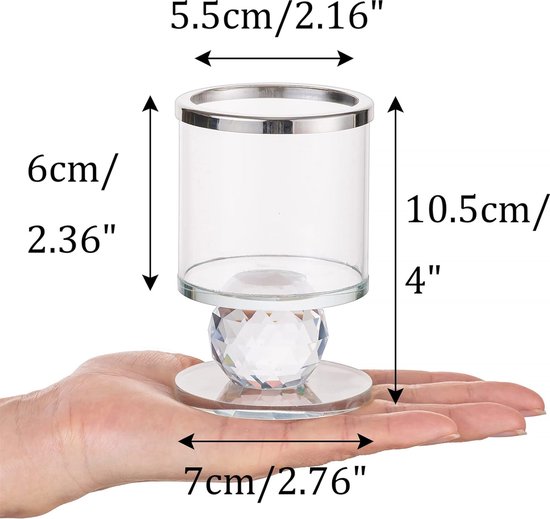 Lot de 2 bougeoirs en verre Partylite 8 cm X 9cm - Décoration