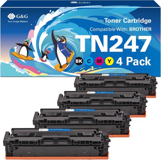 Compatible Brother TN-247 CMYK Multipack High Capacity Toner