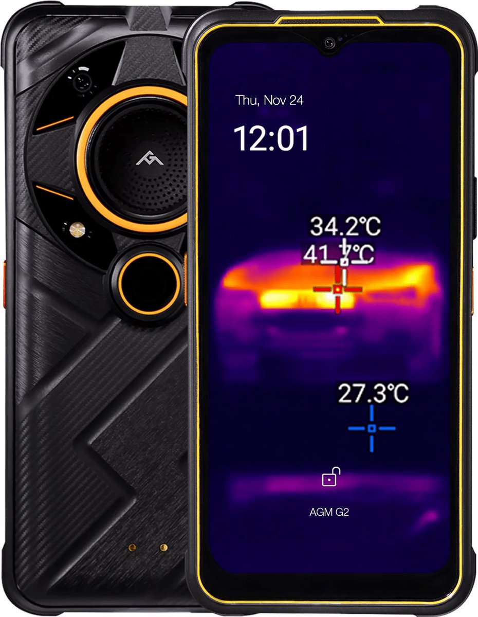 AGM G2 PRO - 5G Robuste Android IP69 Smartphone Met Thermische Camera - 256GB - 7000mAh