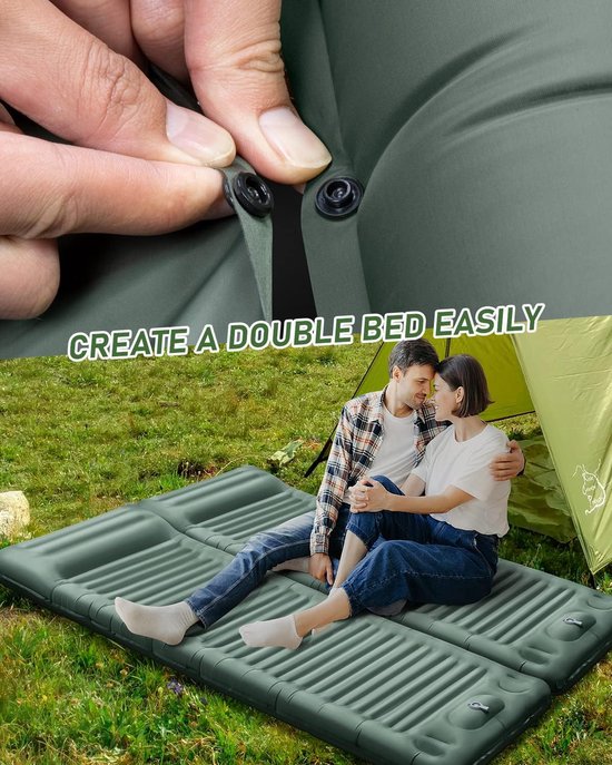 JEMULICE Zelfopblazend, 12 cm hoog, luchtmatras, camping, klein verpakkingsformaat, opblaasbaar matras met voetpomp, zelfopblaasbare slaapmat voor outdoor, wandelen, tent, rugzak JEMULICE Zelfopblazend, 12 cm hoog, luchtmatras, camping, klein verpakkingsformaat, opblaasbaar matras met voetpomp, zelfopblaasbare slaapmat voor outdoor, wandelen, tent, rugzak