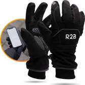 R2B ® Gants Tactiles Luxe Hiver - Taille XXL - Gants imperméables Homme - Gants Femme - Gants de Ski - Trottinette/Vélo - Modèle Bruxelles