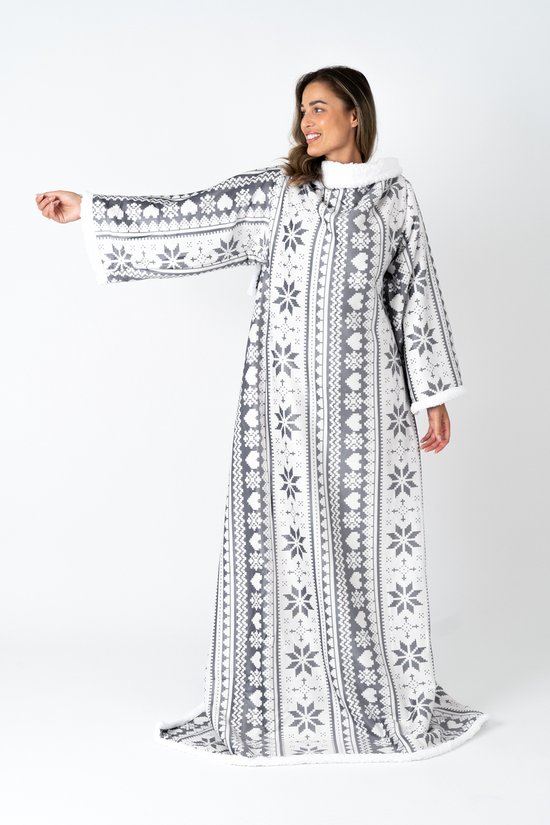 Cosas - Snuggle - Couverture avec manches - Couverture polaire - Couverture polaire avec manches - Plaid avec manches - Snugle - Couverture TV - Couverture avec manches pour Adultes - Plaid - 100% polyester - Double doublure - Travail à domicile