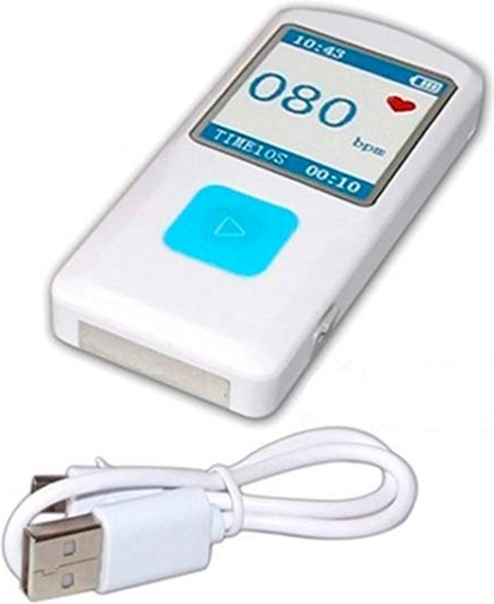 Goedkoopste Mobiclinic PM10 Draagbaar Elektrocardiograaf - Hartslagmeter - Draagbaar ECG - Met kleurenscherm - Hartfilmpje