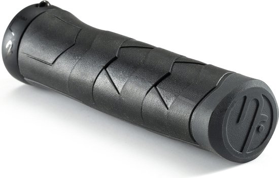 CUBE Natural Fit Grips Performance - Poignées - Matériau Shock X - Taille L - 138x35x34 mm - Zwart/ Grijs