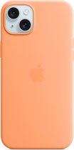 Apple Siliconenhoesje met MagSafe geschikt voor iPhone 15 Plus Silicone - Orange Sorbet