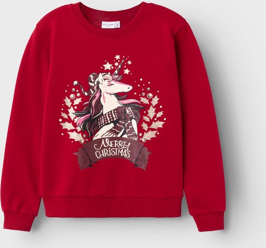 NAME IT Mädchen Sweatshirt - Langarm Sweater Mit Logo In Verschiedenen Farben