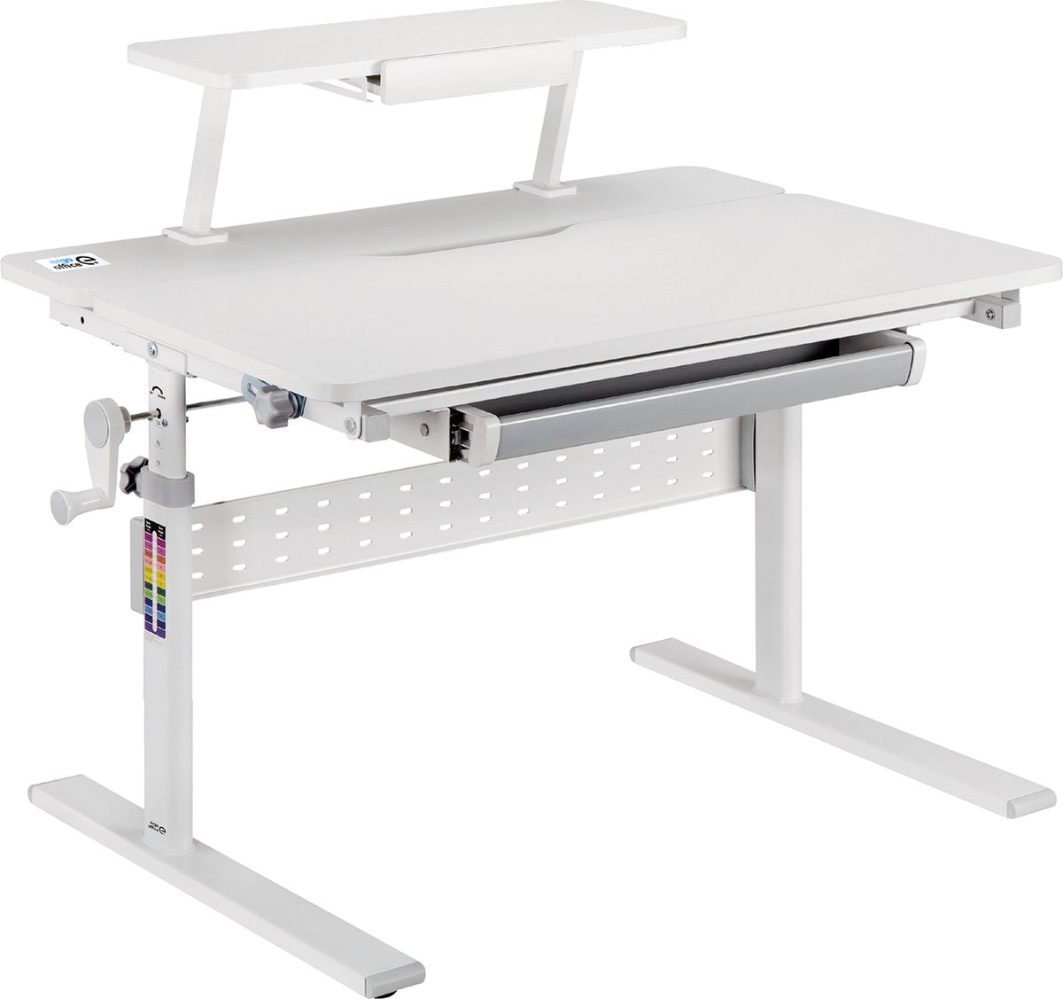 Ergo Office - Kinderbureau - Hoogte verstelbaar - max 40kg 900x600mm - Grijs