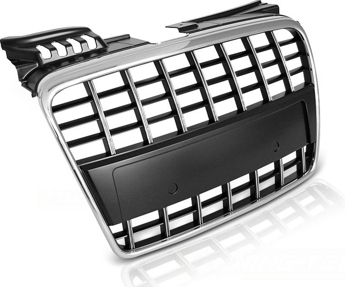 Auto grille - geschikt voor Audi A4 B7 2004-2008 Sedan Avant sport - chroom zwart