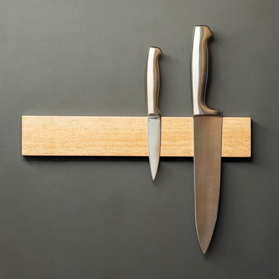 Barre à couteaux magnétique, porte-couteau en bois massif, montage  facile