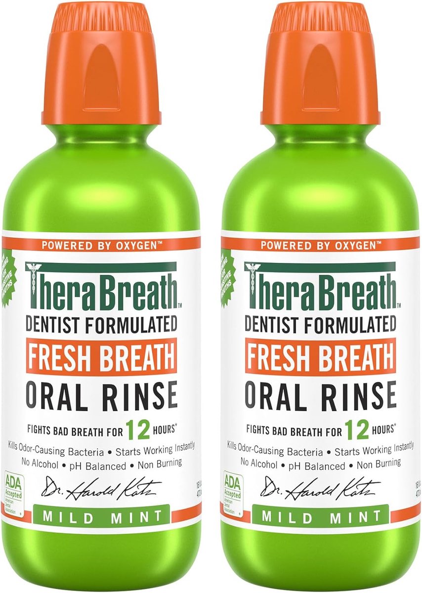 Goedkoopste TheraBreath Fresh Breath Mouthwash - Mondspoeling - Mondwater - Mild Mint - 2x473ml