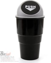 Borvat® - Mini Prullenbak - Prullenbak de Voiture - Prullenbak pour Porte-gobelet - Grijs