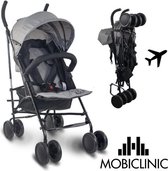 Mobiclinic Elefant - Kinderwagen – Buggy - Plooibuggy - Verstelbaar - Inklapbaar - XL mand - Max. 15kg - Met opbergmand