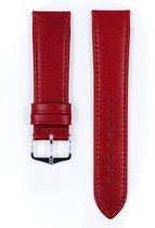 Hirsh Horlogeband Osiris Rood - Leer - 16mm