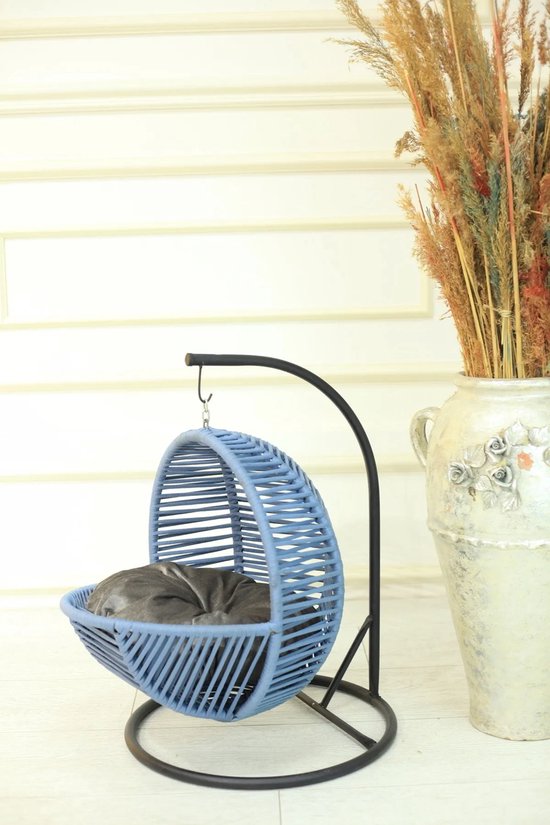 Luna Mini hangstoel voor kat of hond Lichtblauw