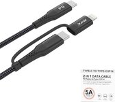 2 in 1 Oplaadkabel USB-C, USB, Lightening geschikt voor alle model iPhones | USB-C naar USB-C Kabel | USB-C Naar iPhone Kabel | USB-C en Lightening Kabel