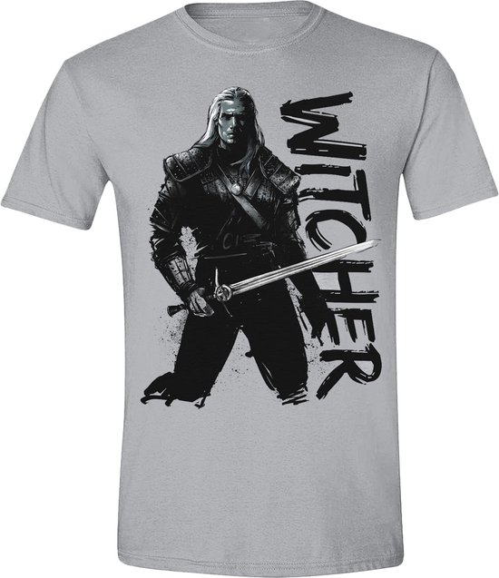 The Witcher Sketch Heather Grey T-Shirt - XXL