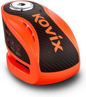 Kovix KNX6 - Antivol Disque de Frein Moto Scooter E-Bike avec Alarme 120db - Orange Fluo