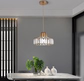 LuxiLamps - Lampe suspendue en cristal - Lustre - Or - 25 cm - Lampe LED en Crystal - Plafoniere