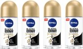 NIVEA Deo Roller - Black & White Silky Smooth 4 x 50 ml