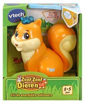 VTech Zoef Zoef Dieren - Evi de Energieke Eekhoorn - Educatief Speelfiguur - Interactief Speelgoed - 1 tot 5 Jaar