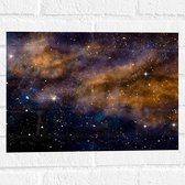 Muursticker - Ruimte - Wolken - Sterren - Kleuren - 40x30 cm Foto op Muursticker