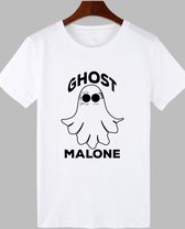Ghost Malone Halloween T-shirt White Cotton UNISEX