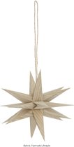 Balivie - Etoile de Noël - Décoration de Noël - Cintre étoile papier 20x20x20cm Beige
