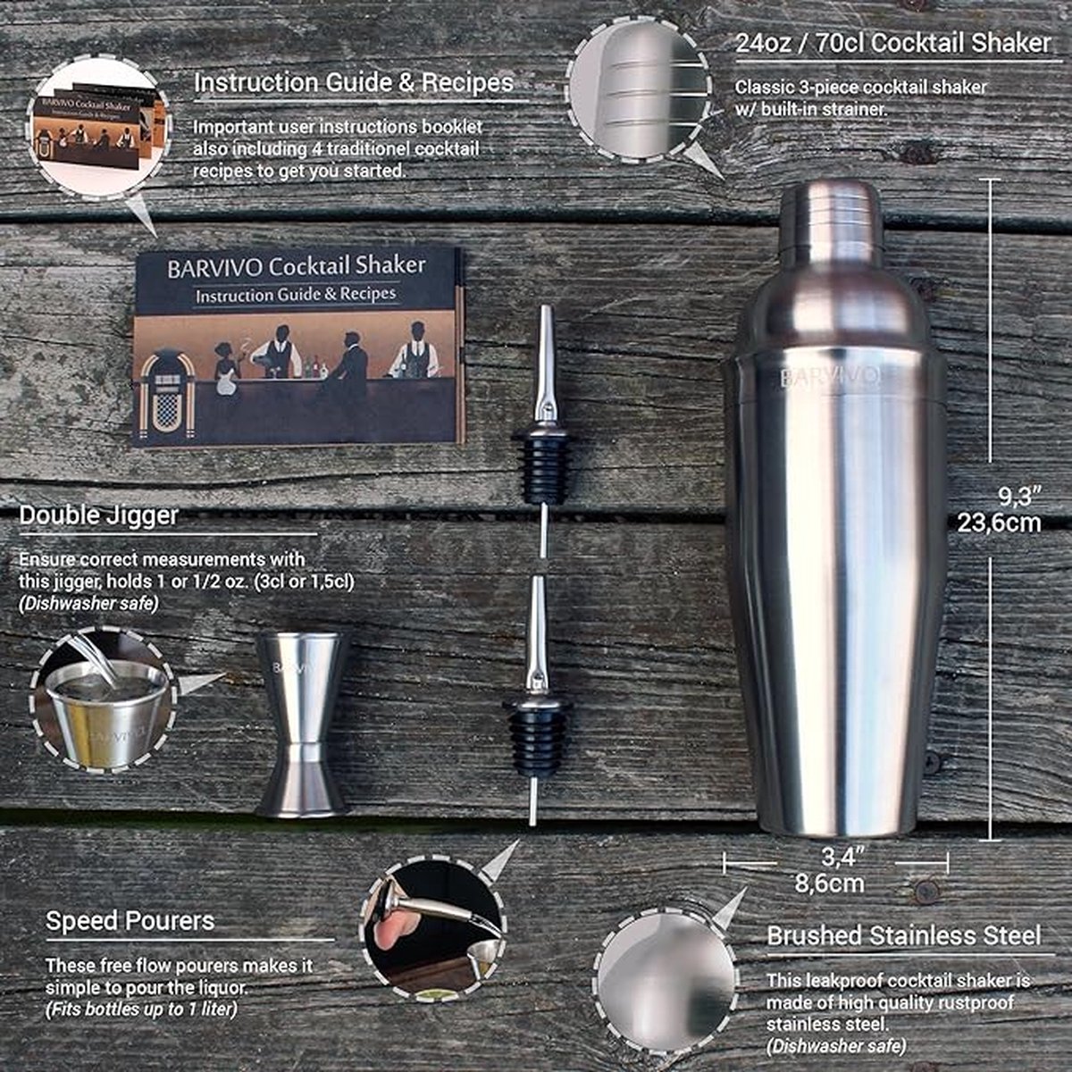cocktailshaker set - Premium cocktailshakerset,
