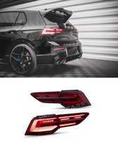 Feux arrière dynamiques FULL LED Rouge Cerise pour Volkswagen Golf 8 Hatchback / Standard / R line / GTI / GTD / GTE / R