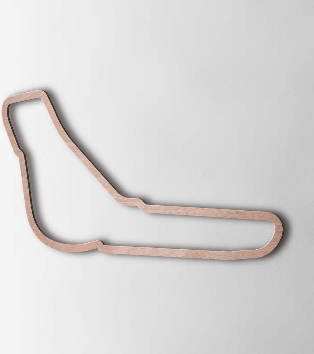 F1 Houten Circuit Monza Italie - Houten Berkenmultiplex Wanddecoratie - 60 cm breed