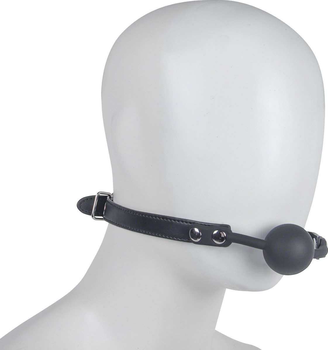 Ball Gag Silicone Black by HappyNHealthy