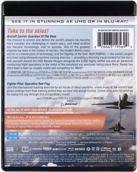 Aircraft Carrier: Guardian of the Seas / Fighter Pilot [Blu-Ray 4K ...