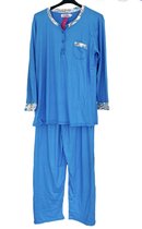 Dames pyjamaset met XXXL blauw