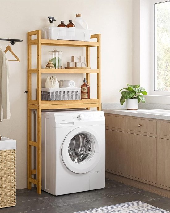 Meuble de machine à laver en bambou Signature Home - Support de machine à  laver -... | bol